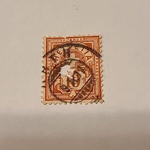 Switzerland stamp Helvetia 10c cent postage mail vintage vtg used